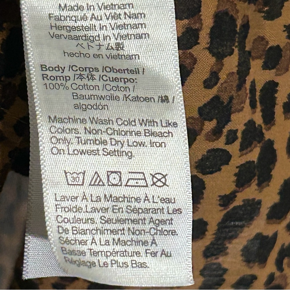 Madewell Leopard Top Shirt Plus Size 2X Half Puff… - image 6